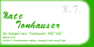 mate tonhauser business card